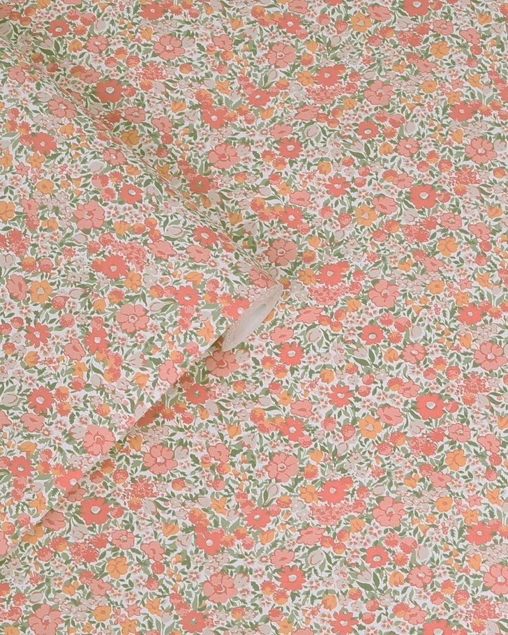Loveston Coral Pink Wallpaper - Image 3