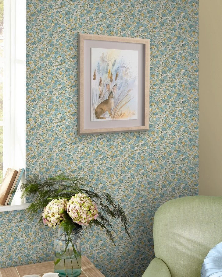Loveston Newport Blue Wallpaper Sample - Image 4