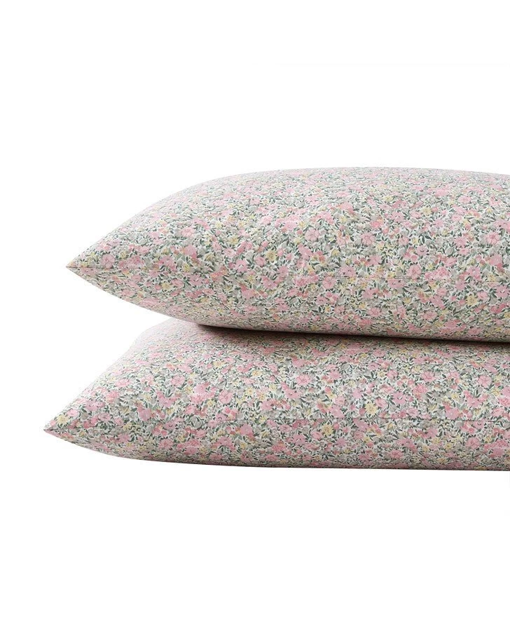 Loveston Pink Cotton Percale Standard Pillowcase Pair