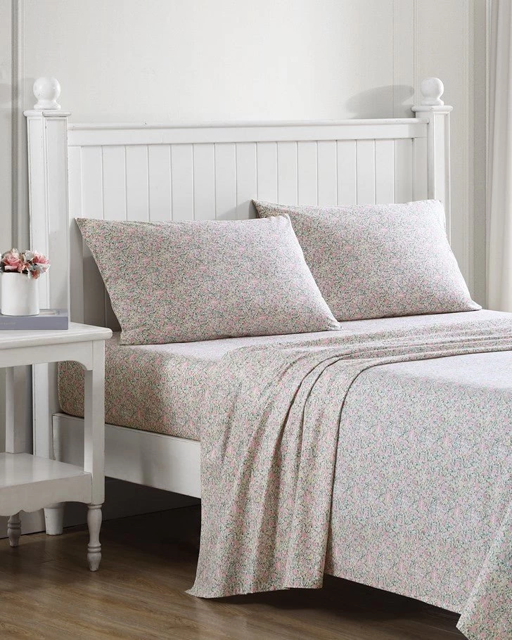 Loveston Pink Cotton Percale Standard Pillowcase Pair - Image 4