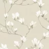 Magnolia Grove Natural Wallpaper Sample