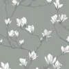 Magnolia Grove Slate Wallpaper
