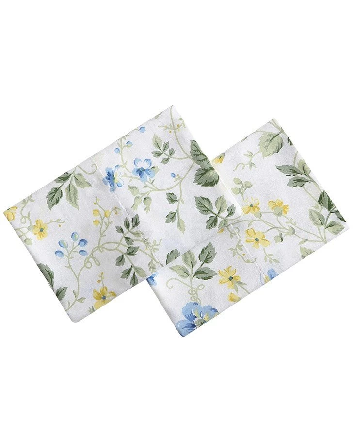 Meadow Floral Blue Standard Pillowcase Pair - Image 2