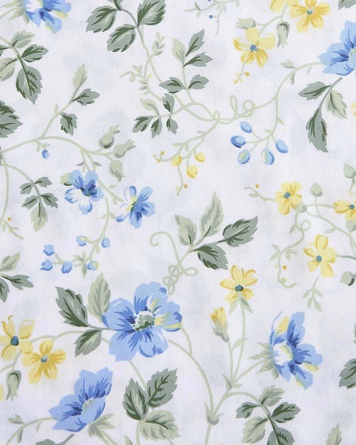 Meadow Floral Blue Standard Pillowcase Pair - Image 3