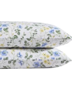 Meadow Floral Blue Standard Pillowcase Pair