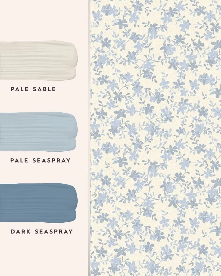 Misterton Trail Pale Seaspray Blue Wallpaper - Image 3
