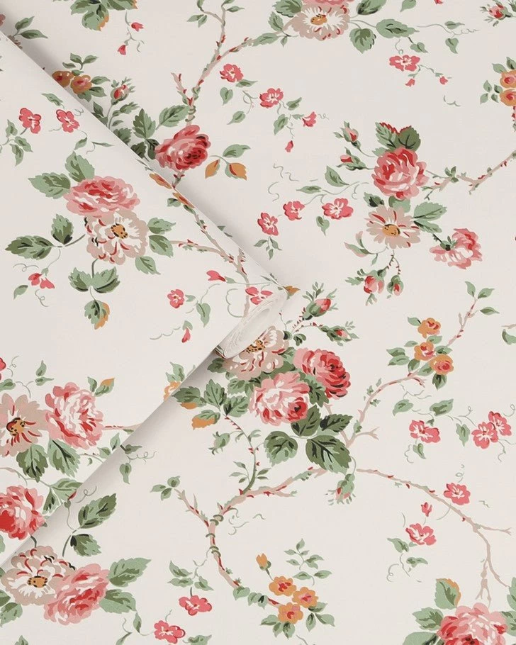 Mountney Garden Antique PinkWallpaper Sample - Image 3