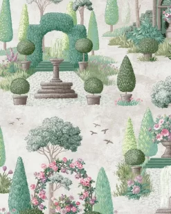 Naunton Folly Fern Green Wallpaper Sample