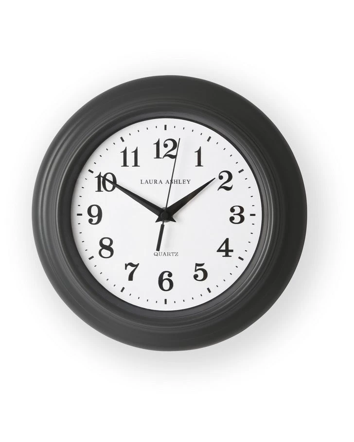 Charcoal Grey Small Kitchen Clock