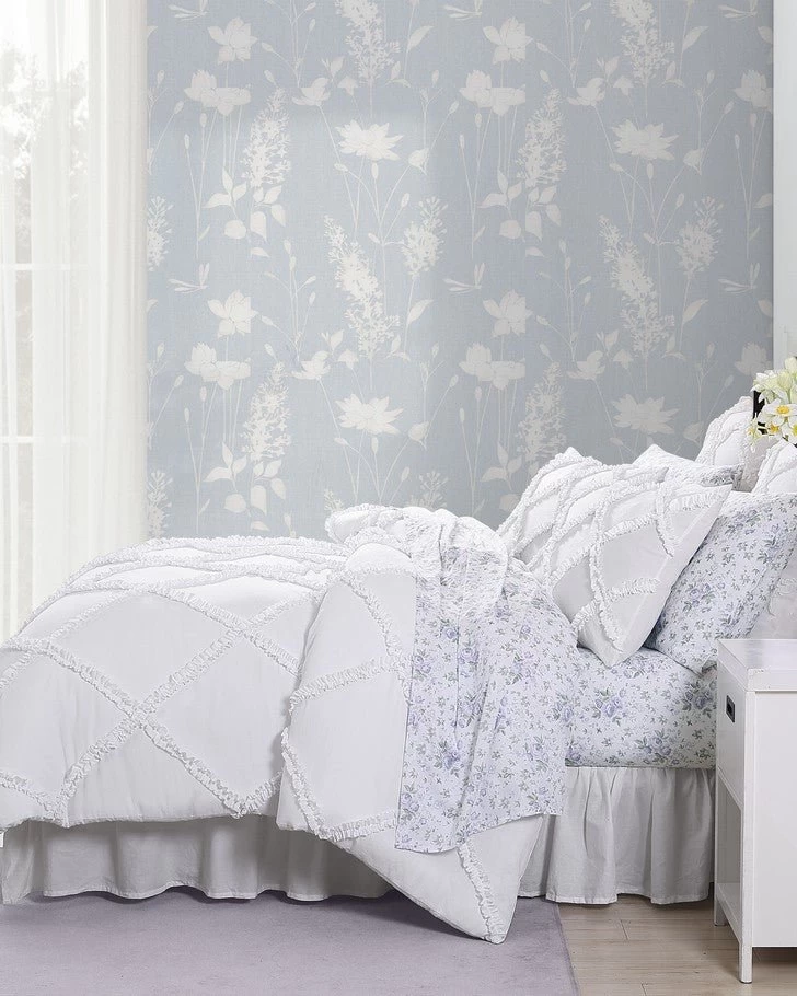 Norah White Microfiber Comforter Set - Image 3