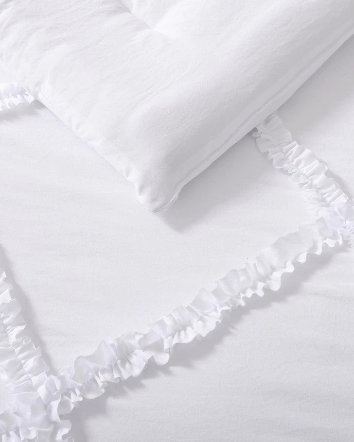 Norah White Microfiber Comforter Set - Image 5