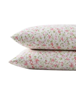 Norella Pink Cotton Percale Standard Pillowcase Pair