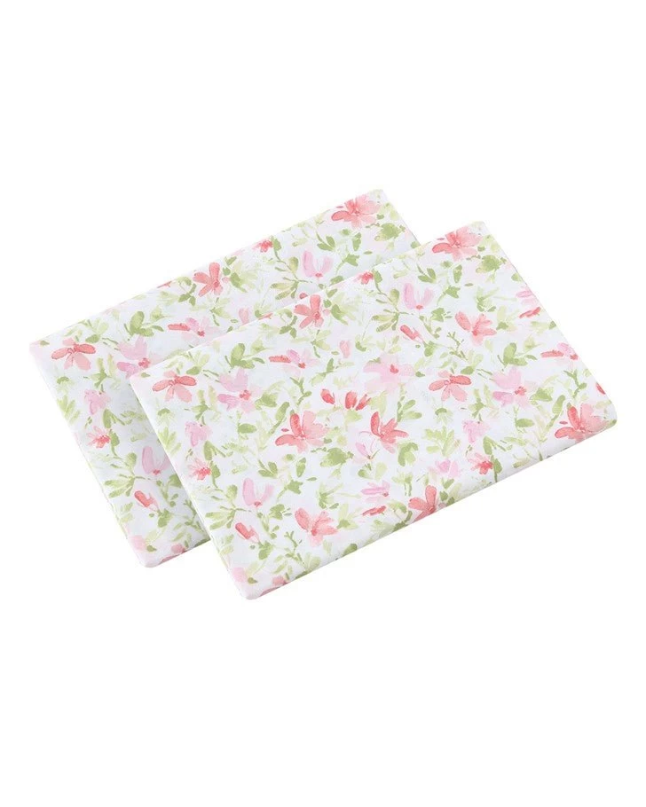 Norella Pink Cotton Percale Standard Pillowcase Pair - Image 2