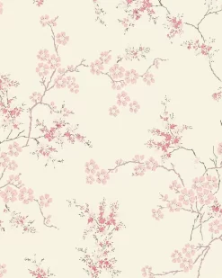 Oriental Blossom Blush Wallpaper