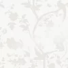 Oriental Garden Pearlescent White Wallpaper Sample