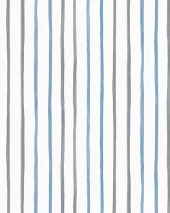 Painterly Stripe Blue Wallpaper