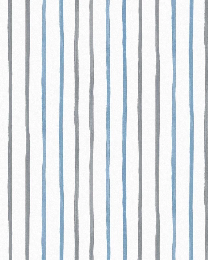 Painterly Stripe Blue Wallpaper Sample
