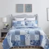 Paisley Patchwork Blue Quilt Set