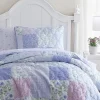 Parker Patchwork Purple Microfiber Quilt Set