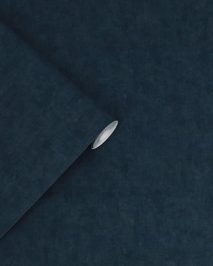 Plain Midnight Seaspray Wallpaper Sample - Image 3