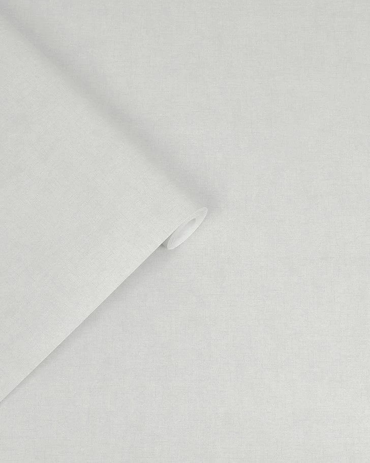 Plain Pale Silver Wallpaper Sample - Image 3
