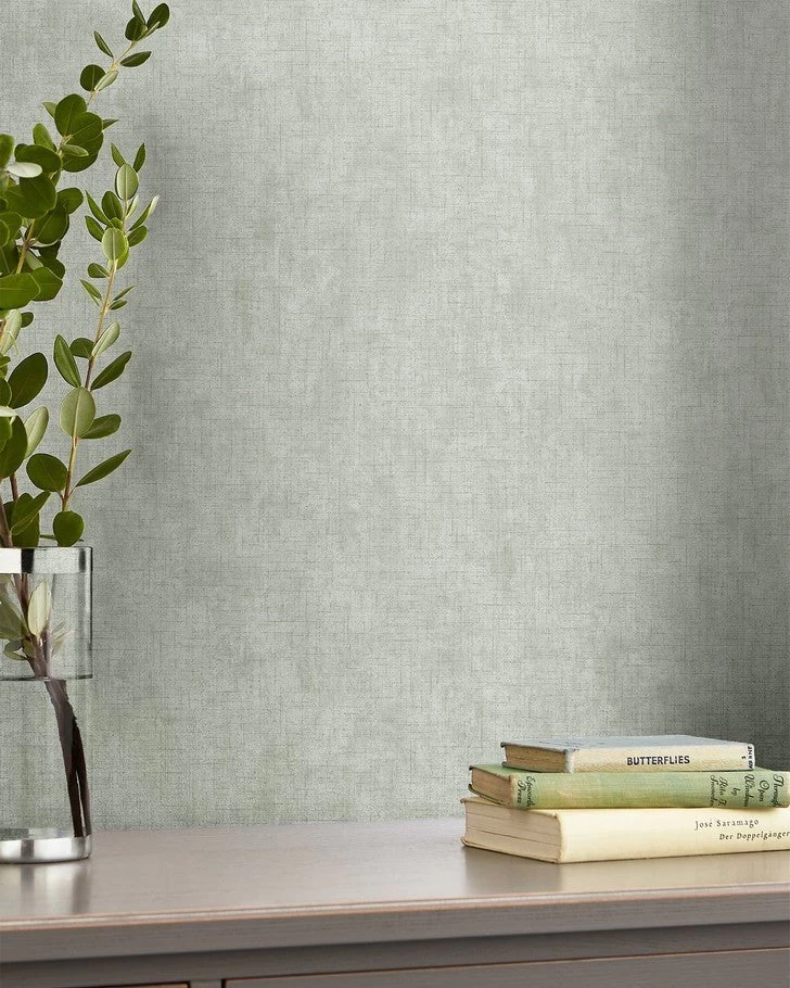 Plain Sage Leaf Wallpaper - Image 4