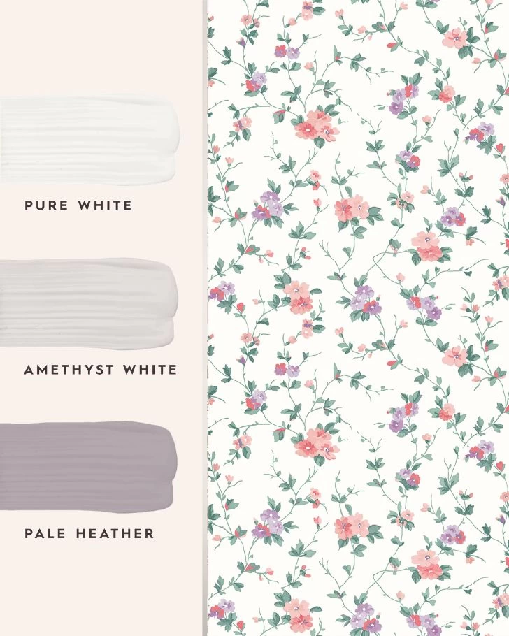 Priory Coral Pink Wallpaper - Image 3