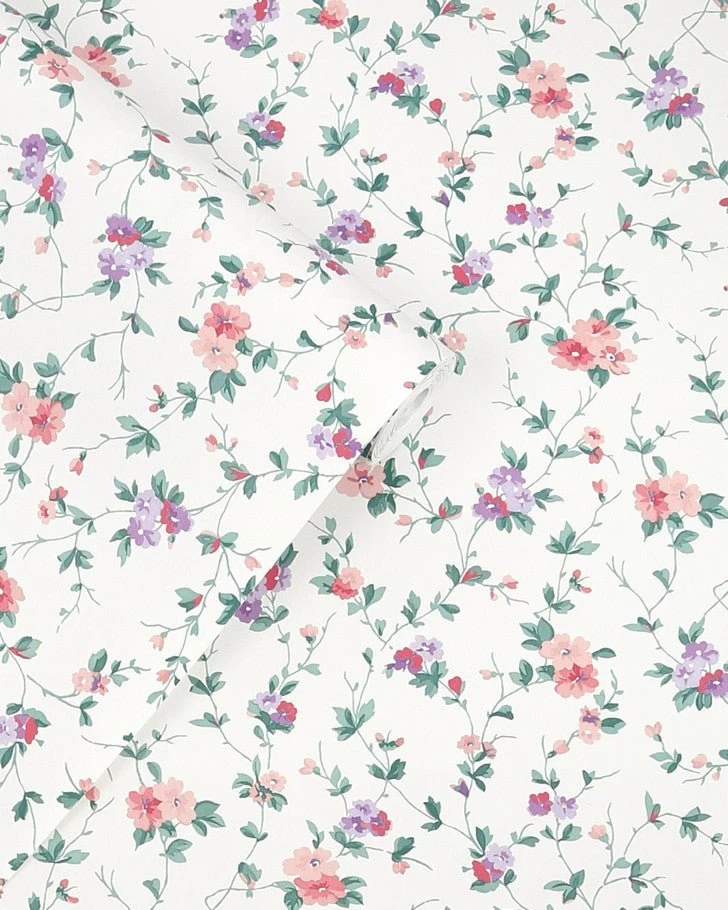 Priory Coral Pink Wallpaper - Image 2