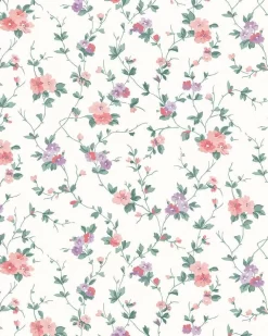 Priory Coral Pink Wallpaper Sample