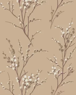 Pussy Willow Natural Wallpaper Sample
