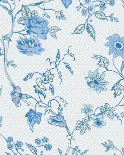 Rambling Rector Sky Blue Wallpaper