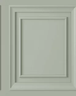 Redbrook Wood Panel Sage Wallpaper Sample