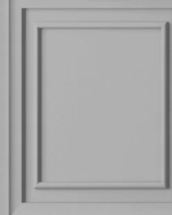 Redbrook Wood Panel Silver Wallpaper