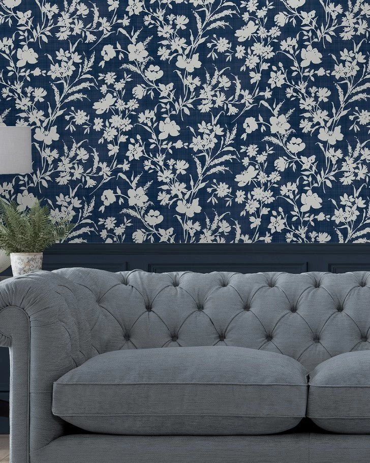 Rye Midnight Seaspray Blue Wallpaper - Image 2