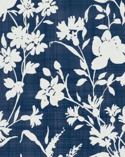 Rye Midnight Seaspray Blue Wallpaper