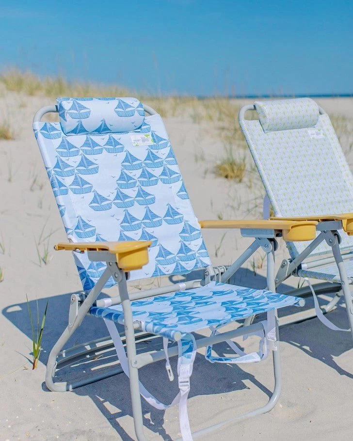 Sailboats Dune High Backpack Beach Chair - Image 6