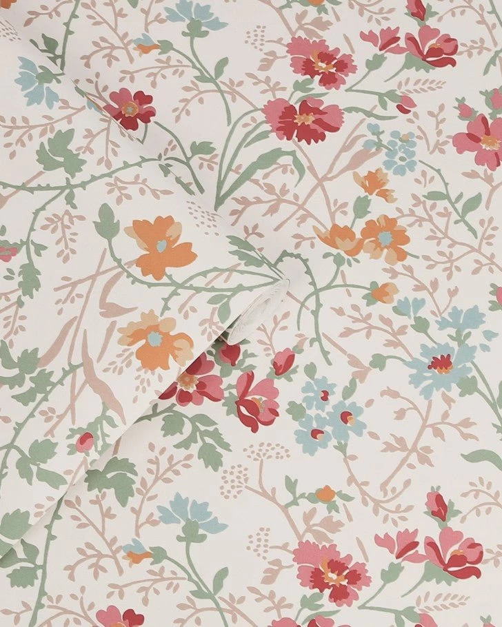 Shropshire Posy Antique Pink Wallpaper - Image 3