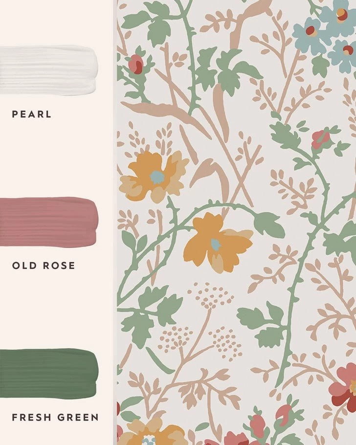 Shropshire Posy Antique Pink Wallpaper - Image 5
