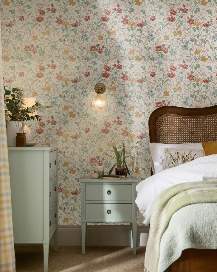 Shropshire Posy Antique Pink Wallpaper - Image 4