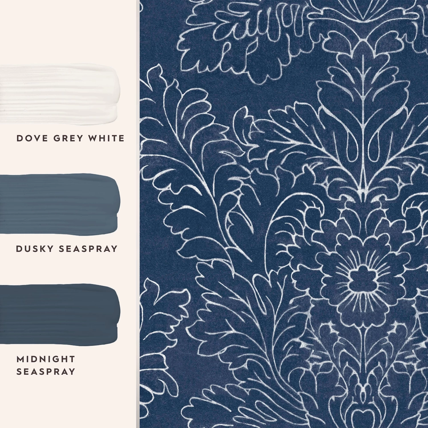 Silchester Midnight Seaspray Blue Wallpaper - Image 6