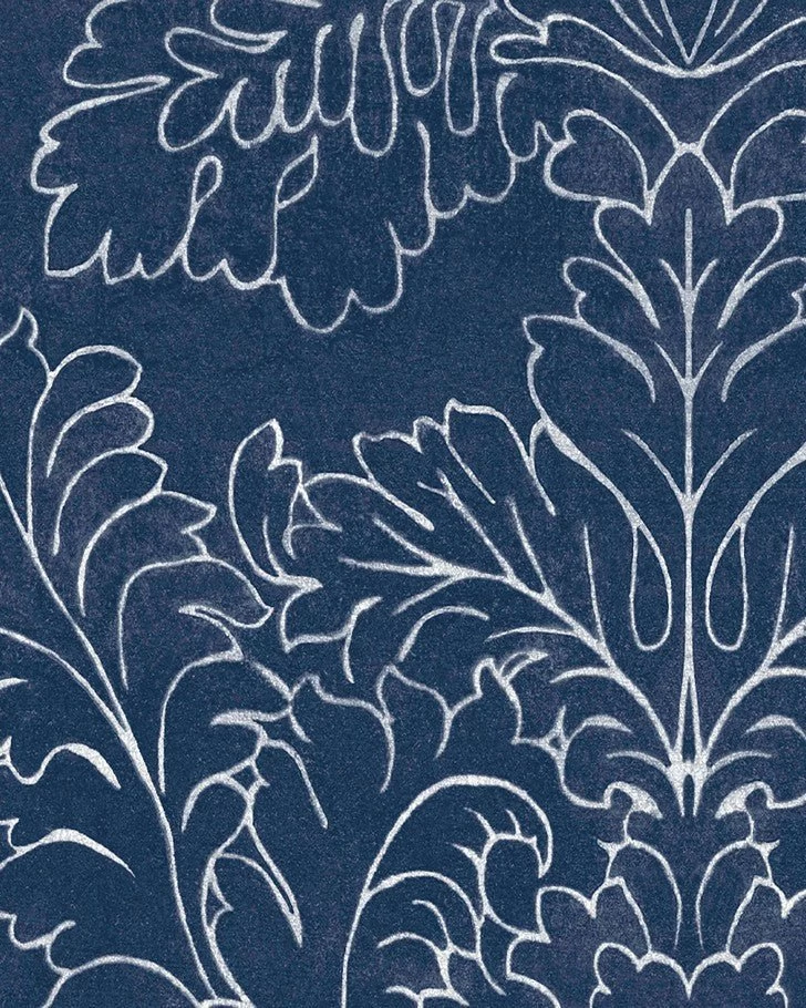 Silchester Midnight Seaspray Blue Wallpaper - Image 4