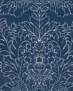 Silchester Midnight Seaspray Blue Wallpaper