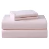 Solid Cotton Flannel Bright Blush Sheet Set