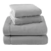 Solid Grey Plush Fleece Sheet Set