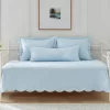 Solid Trellis Blue Daybed Cover Set