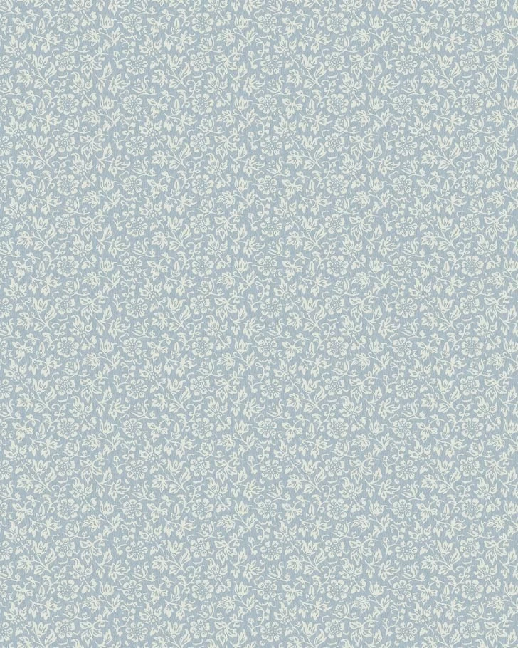 Sweet Alyssum Pale Seaspray Blue Wallpaper