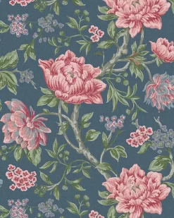 Tapestry Floral Dark Seaspray Wallpaper Sample