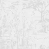 Toile De Jouy Sugared Grey Wallpaper Sample
