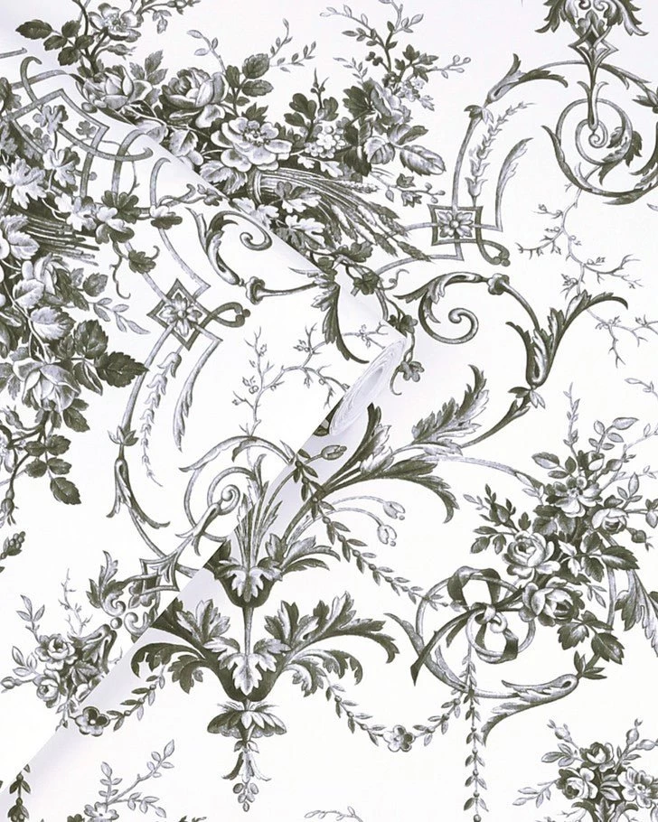 Tuileries Charcoal Grey Wallpaper - Image 2