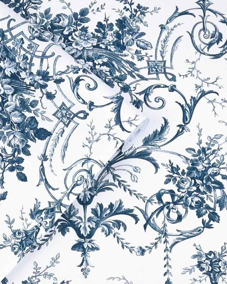 Tuileries Midnight Blue Wallpaper - Image 2